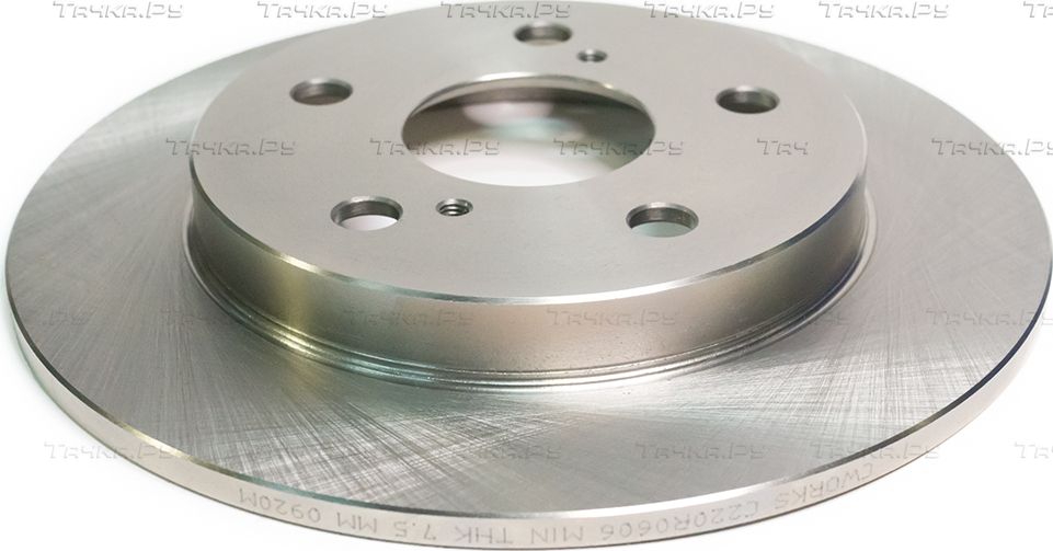 Тормозной диск Cworks задний для Toyota Corolla E140, E150 2006-2014. Артикул C220R0606