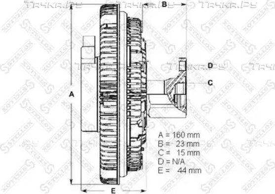 Муфта (вискомуфта) вентилятора Stellox для SsangYong Korando II 1997-2006. Артикул 30-00411-SX