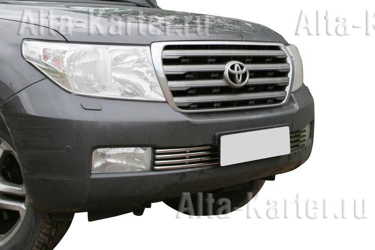 Накладка на решётку воздухозаборника НИЖНЯЯ Toyota оригинальная d16 для Toyota Land Cruiser 200 2007-2012. Артикул NL20972098
