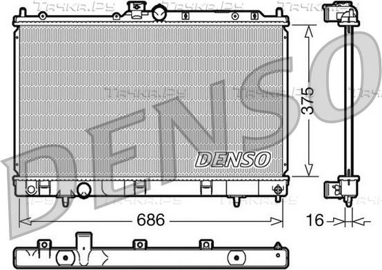Радиатор охлаждения двигателя Denso для Mitsubishi Lancer IX 2003-2013. Артикул DRM45025
