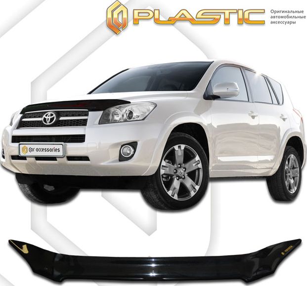 Дефлектор СА Пластик для капота (Classic черный) Toyota Rav4 2009. Артикул 2010010103699
