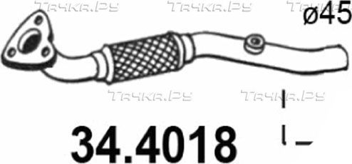 Глушитель Asso для Opel Corsa D 2006-2014. Артикул 34.4018