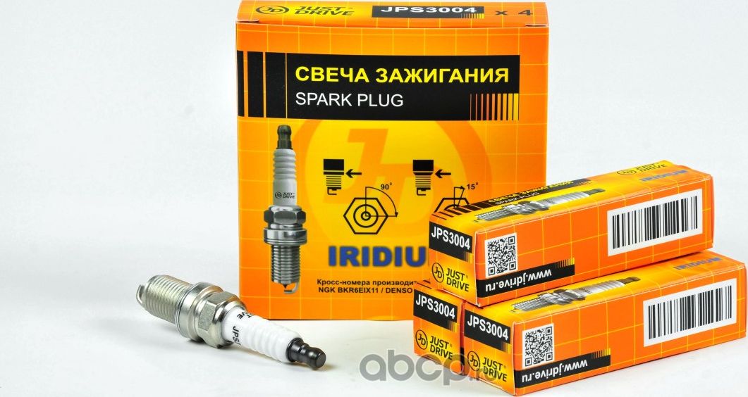 СВЕЧА ЗАЖИГАНИЯ /BKR6EIX11/ IRIDIUM (Just Drive). Артикул JPS3004