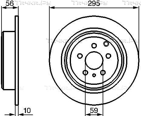 Тормозной диск Bosch задний для Fiat Ulysse I 1994-2002. Артикул 0 986 478 435