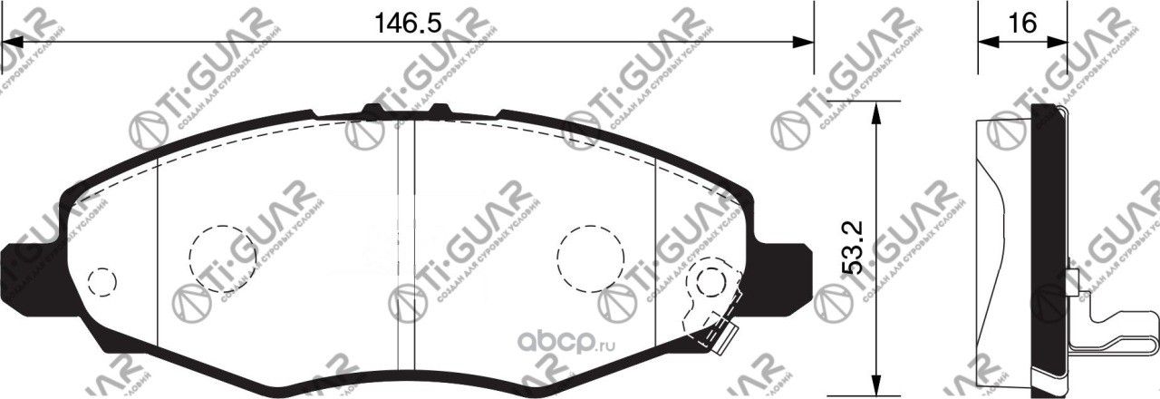 Тормозные колодки (TI-Guar). Артикул TG1831
