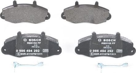 Тормозные колодки Bosch. Артикул 0 986 494 292