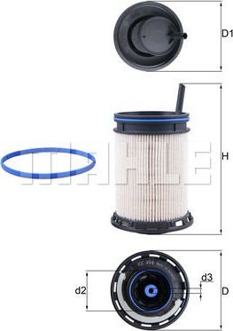 Топливный фильтр Mahle-Knecht. Артикул KX 494D