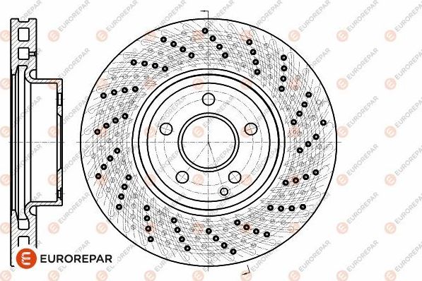 Тормозной диск Eurorepar. Артикул 1642780380