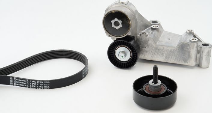 Приводной ремень поликлиновой с роликами (комплект) ContiTech. Артикул 6PK1715K1