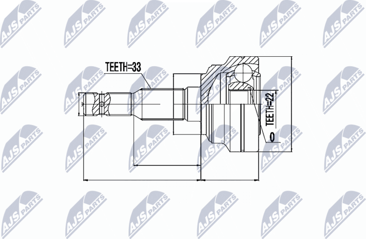 Шрус наружный (граната) NTY. Артикул NPZ-PL-010