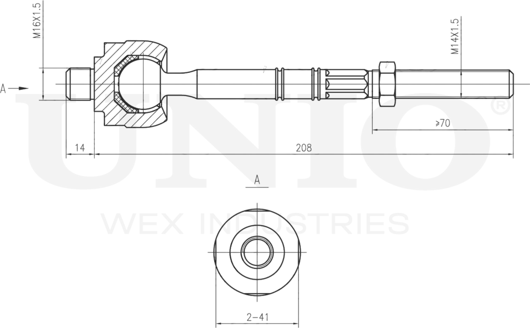 Тяга рулевая (Unio). Артикул SSP-30085