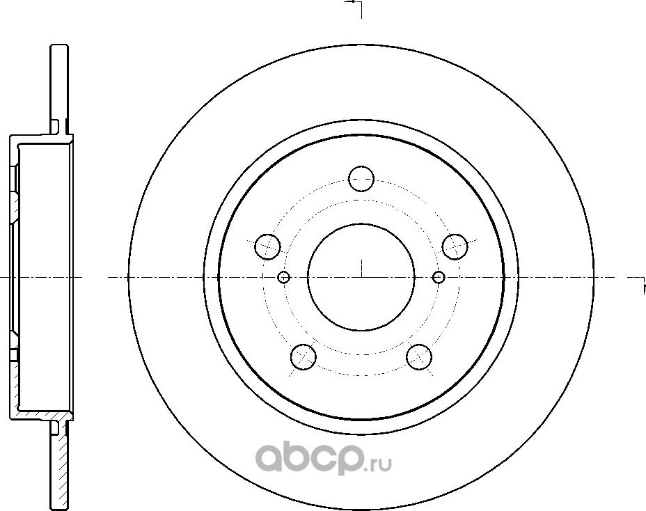 Диск тормозной (G-Brake). Артикул GR01748