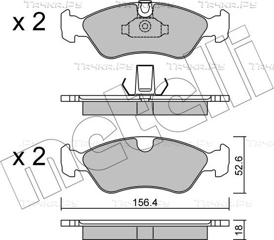 Тормозные колодки Metelli передние для Opel Astra F 1994-1999. Артикул 22-0208-0