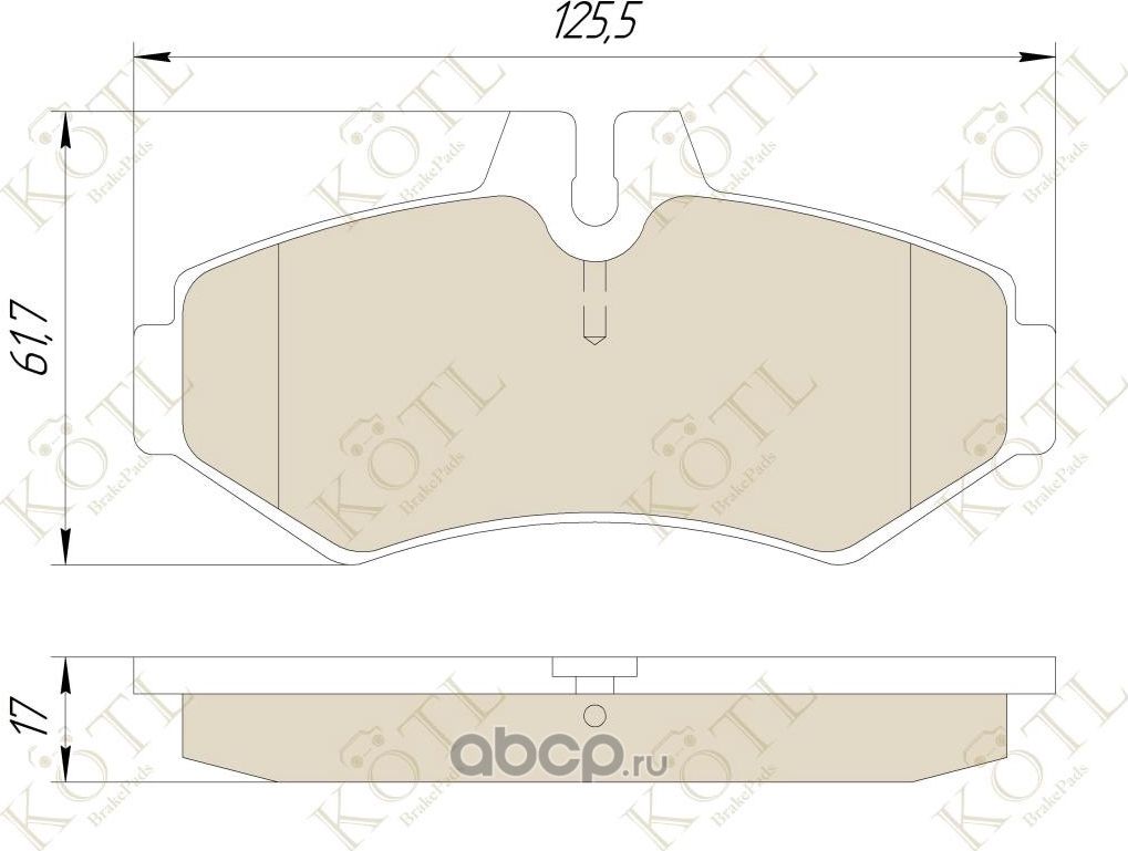 Колодки тормозные дисковые задние к-т MERCEDES W463/SPRINTER 97>/VOLKSWAGEN LT 9 (Kotl) Kotl. Артикул 1399kt
