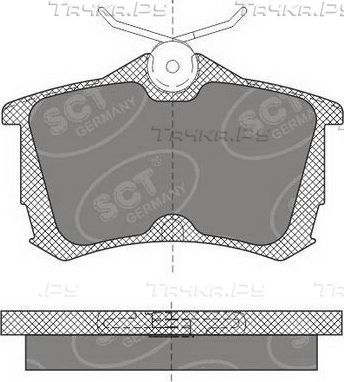 Тормозные колодки SCT-Germany задние для Honda Accord VI 1998-2003. Артикул SP 607 PR