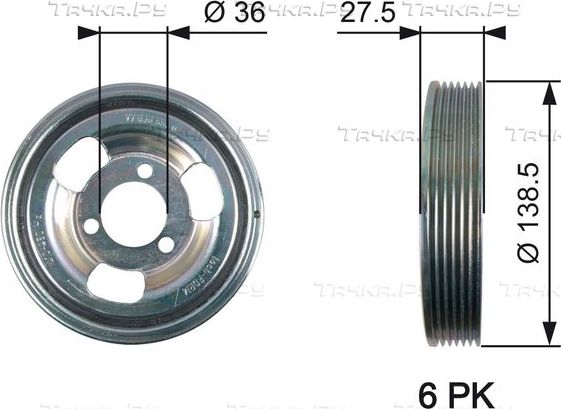 Шкив коленвала Gates DriveAlign® для MINI Roadster R59 2011-2015. Артикул TVD1117