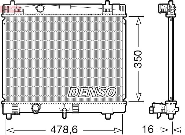 Радиатор охлаждения двигателя Denso. Артикул DRM50103