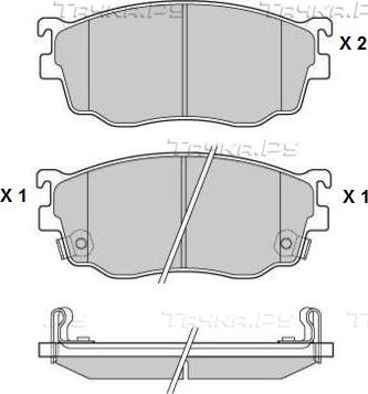 Тормозные колодки E.T.F. передние для Mazda 626 V (GF) 1997-2002. Артикул 12-0912