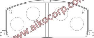 PN1077 PF1077 AIKO КОЛОДКА ДИСКОВАЯ 113/115/309/D2023/D2085/PN1094 0446510040/1 Aiko. Артикул PF1077