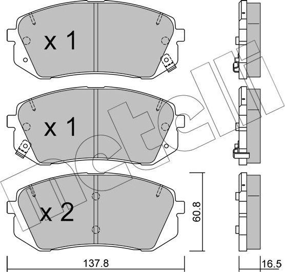Тормозные колодки Metelli. Артикул 22-0783-0