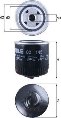 Масляный фильтр Mahle. Артикул OC 145
