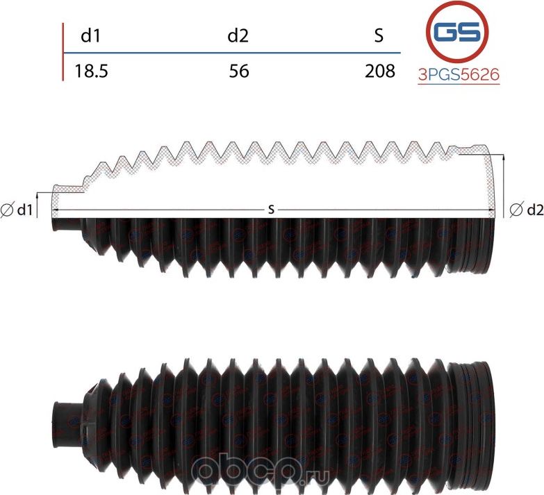 Пыльник рулевой рейки Land Rover Discovery Sport 2014-, Land Rover Range Rover E (GS) GS. Артикул 3PGS5626