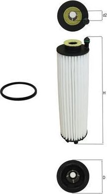 Масляный фильтр Mahle. Артикул OX 1366D