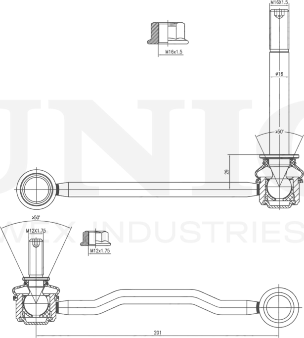 Тяга/стойка стабилизатора (Unio). Артикул SSP-50183