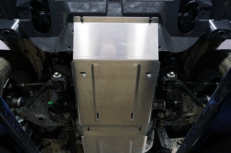 Защита алюминиевая ТСС (4 мм) для картера и переднего моста JAC T6 4WD 2021-2026. Артикул ZKTCC00546