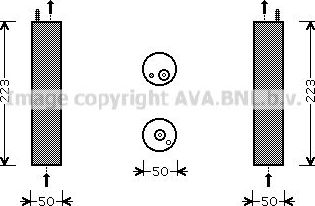 Осушитель кондиционера AVA (алюминий). Артикул DWD057
