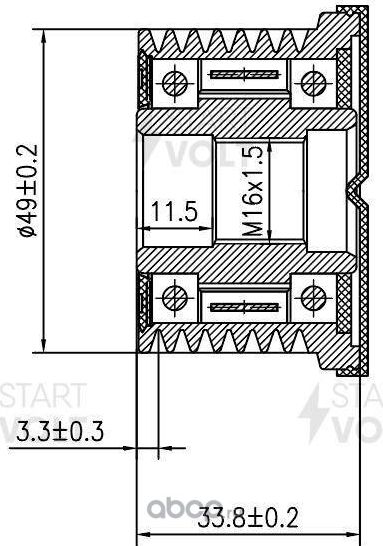 Муфта генератора обгонная StartVOLT для BMW 5 V (E60/E61) 2007-2010. Артикул SGP 2603