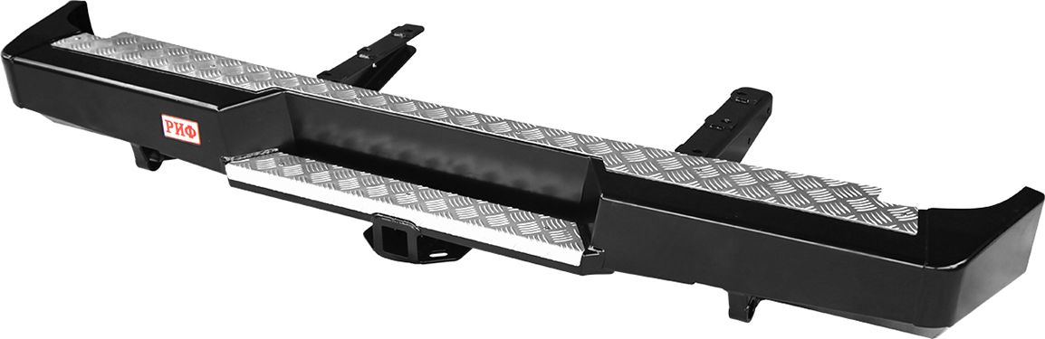 Бампер силовой РИФ задний с квадратом под фаркоп стандарт для ГАЗ Соболь 22177, 27527 1998-2026. Артикул RIFGAZ-20100