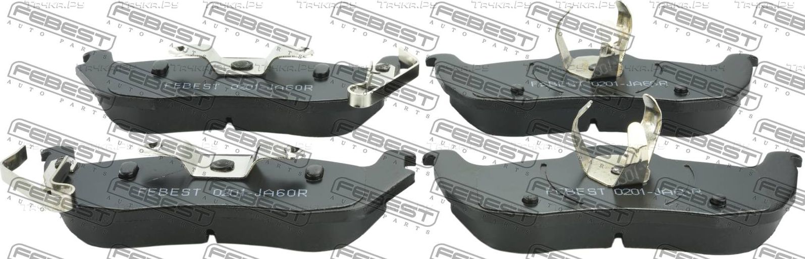 Тормозные колодки Febest задние для Jeep Cherokee III (KJ) 2005-2008. Артикул 0201-JA60R