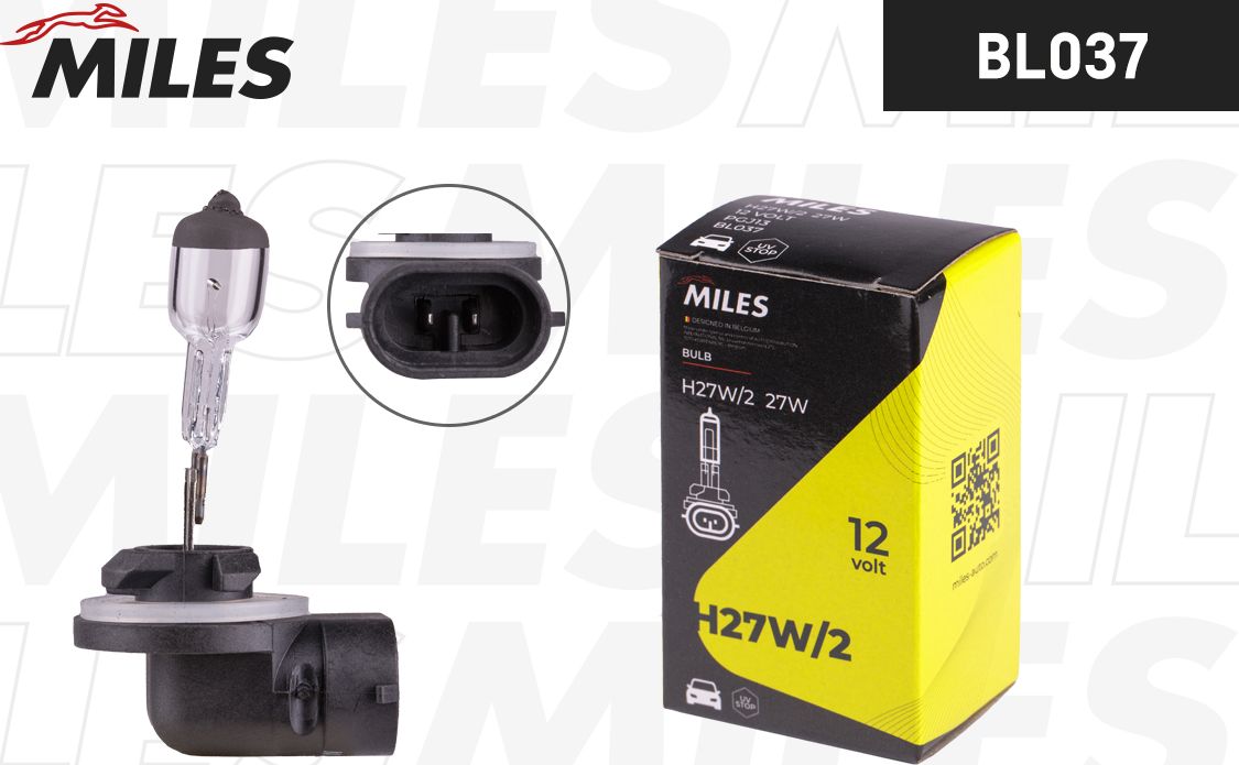 Лампа H27W/2 12V 27W PGJ13 Miles. Артикул BL037