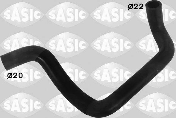 Патрубок радиатора (системы охлаждения) Sasic правый для Peugeot 206 1999-2012. Артикул 3400144