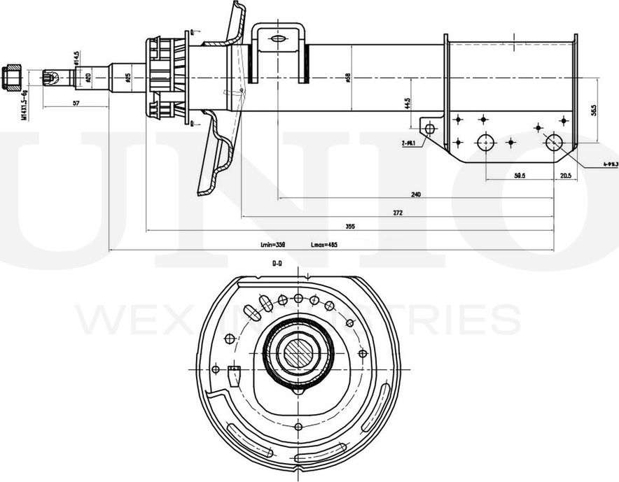 Амортизатор подвески (Unio). Артикул SAB-10700