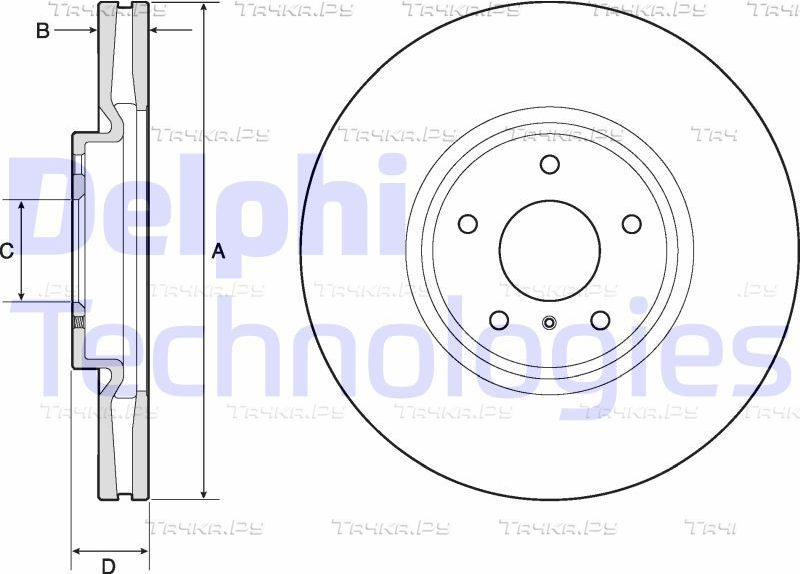 Тормозной диск Delphi. Артикул BG9152