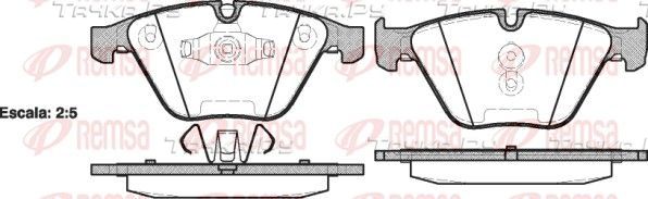 Тормозные колодки Remsa передние для BMW 3 V (E90/E91/E92/E93) 2004-2013. Артикул 0857.10