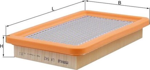 Воздушный фильтр Mahle-Knecht для Mazda MX-6 1992-1997. Артикул LX 542