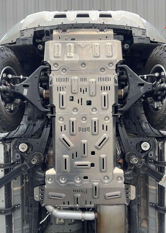 Защита алюминевая Falcon для радиатора, картера, РК, КПП Great Wall Poer бензин 2019-2024. Артикул 8119227484B