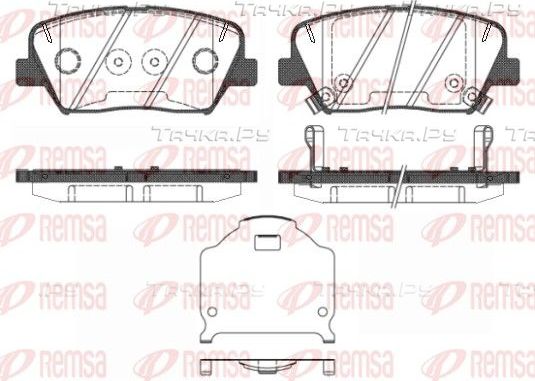 Тормозные колодки Remsa передние для Hyundai i30 II 2015-2017. Артикул 1412.02