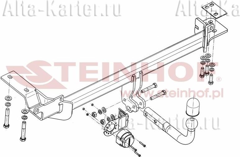 Фаркоп Steinhof для Land Rover Range Rover Evoque I 2011-2018. Артикул L-112