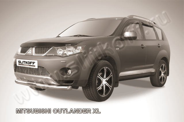 Защита Slitkoff переднего бампера d76 для Mitsubishi Outlander XL 2006-2010. Артикул MXL005