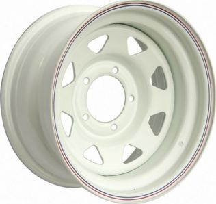 Колёсный диск OFF-ROAD Wheels стальной белый 5x139,7 8xR15 d110 ET0 для УАЗ Буханка 1990-2026. Артикул 1580-53910WH-0