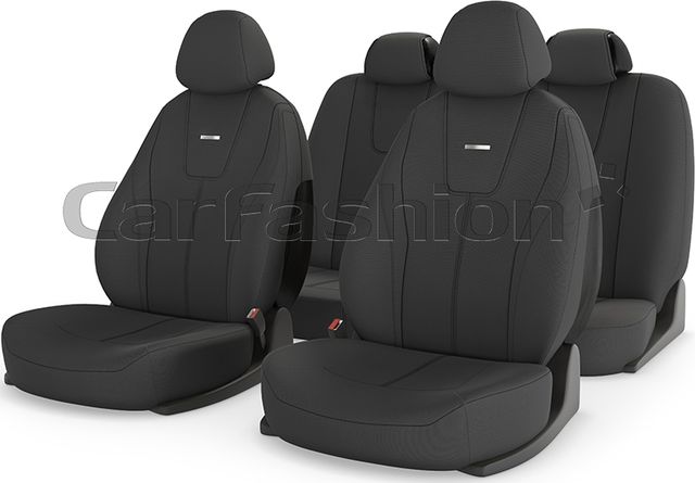 Чехлы универсальные CarFashion Douglasна сидения авто, цвет Темно-серый/Темно-серый/Темно-серый. Артикул 22037