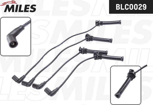 Высоковольтные провода (провода зажигания) (комплект) Miles для Daewoo Damas I 1991-1998. Артикул BLC0029