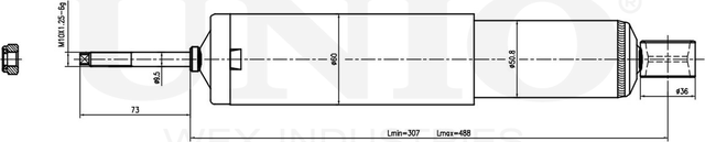Амортизатор подвески (Unio). Артикул SAB-10517