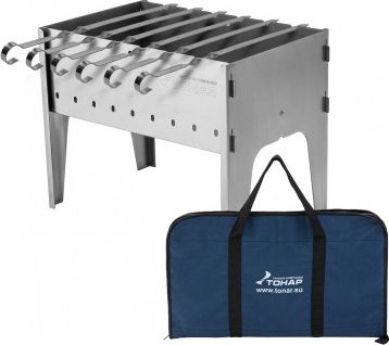 Мангал разборный Тонар (1,5 мм), + 6 шампуров, сумка в комплекте. Артикул T-M1.5-6-S