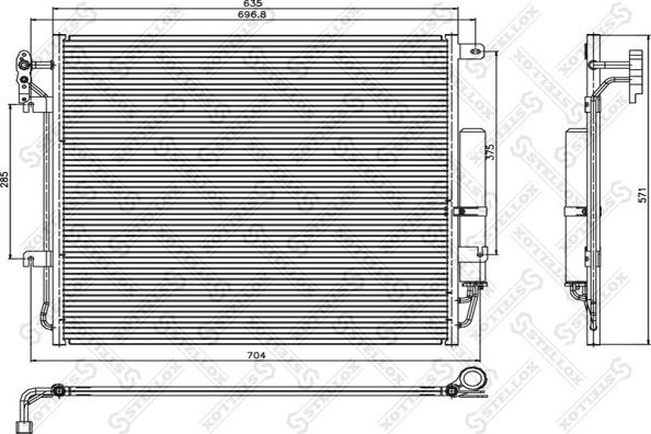 Радиатор кондиционера (конденсатор) Stellox. Артикул 10-45660-SX