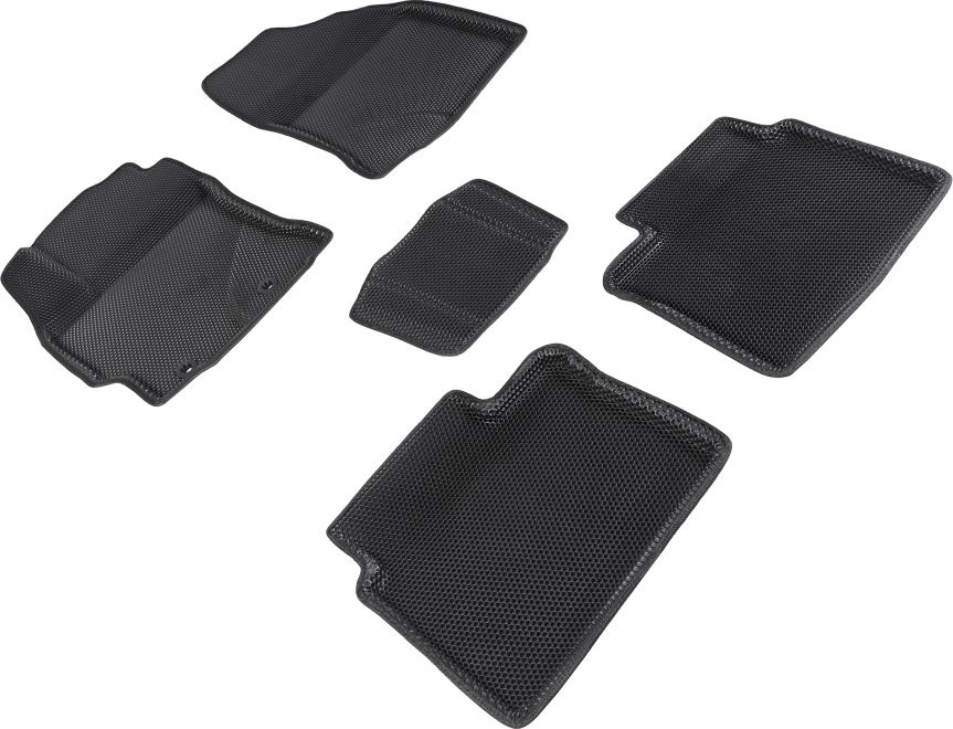 Коврики Seintex 3D EVA Соты для салона Toyota Corolla XI 2013-2019 ЧЕРНЫЕ. Артикул 95259